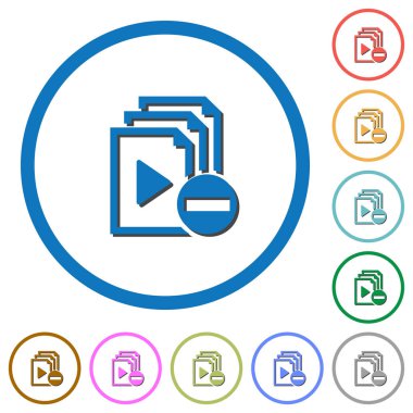 Çalma listesi simgeleri gölgeler ve anahatları ile öğesini kaldır