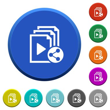 Çalma listesi eğimli düğmeleri paylaşın