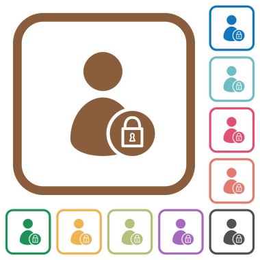 Kilit kullanıcı hesabı basit simgeler