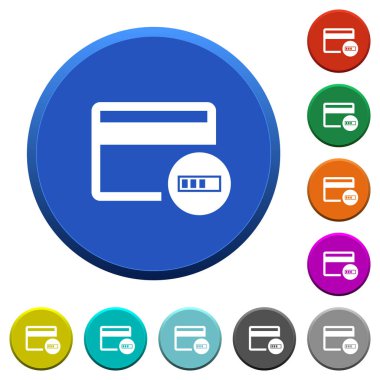 Kredi kartı eğimli düğmeleri doğrulanıyor