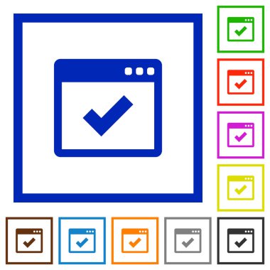 Uygulama Tamam düz çerçeveli simgeleri