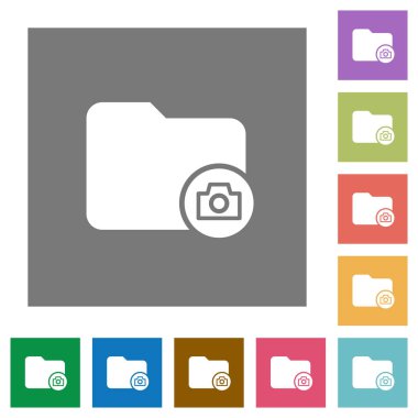 Dizin anlık görüntü kare düz simgeler