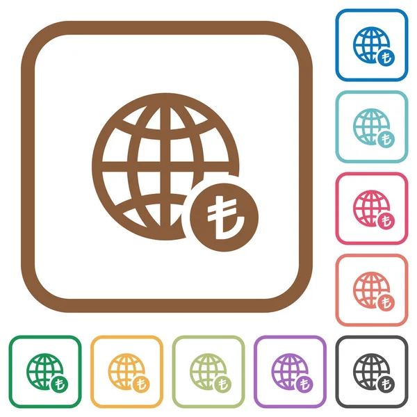 Online Lira ödeme basit simgeler