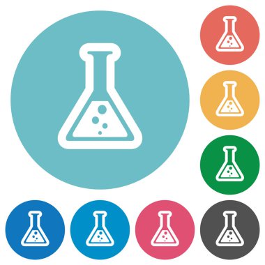 Şişesi ile sıvı düz yuvarlak simgeler