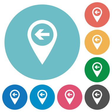 Önceki hedef Gps harita yer düz yuvarlak simgeler