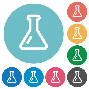 Boş şişeyi düz yuvarlak simgeler