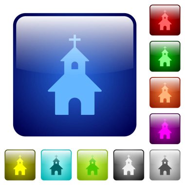 Çinilerini renkli kare düğmeler