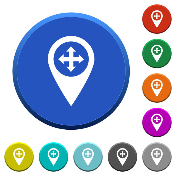 Перемещение GPS карты местоположения скошенные кнопки
