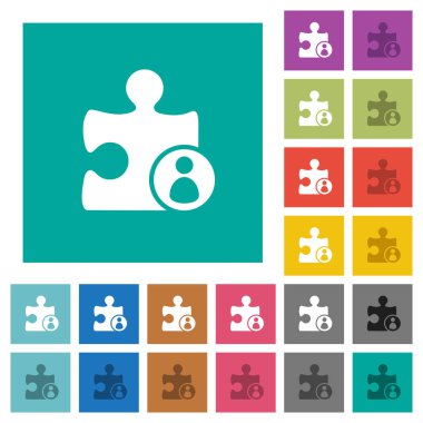 Eklenti yazar Meydanı düz çok renkli simgeler