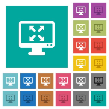 Tam Ekran görünümüne kare düz değiştirmek çok renkli simgeler