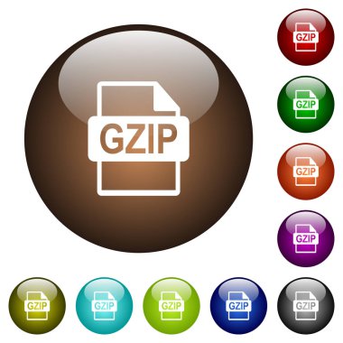Gzip dosya biçimi renk cam düğmeleri