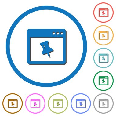 Uygulama PIN simgelerle gölgeler ve anahatlar