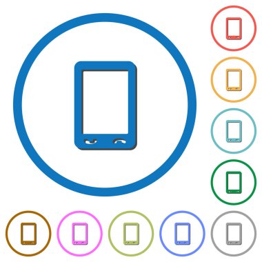 Hareket eden telefon ile boş ekran simgeleri gölgeler ve anahatlar