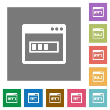 Uygulama yükleme kare düz simgeler