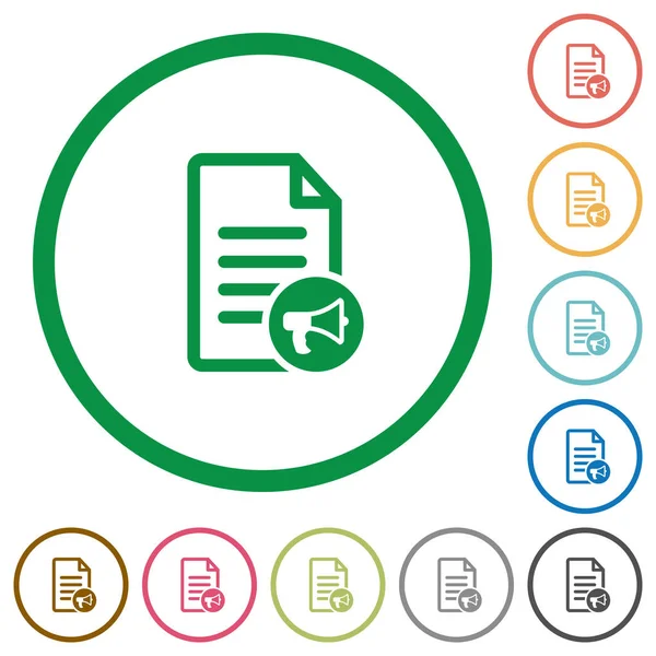 Audiobook düz simgeler anahatları ile