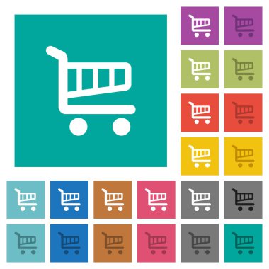 Kare daire sepeti çok renkli simgeler