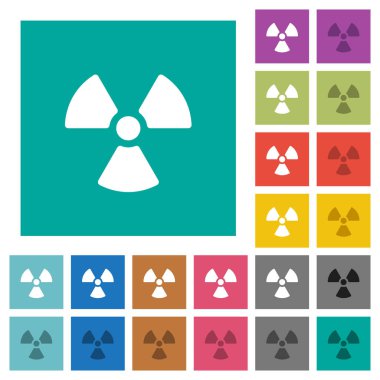 Radyasyon Meydanı düz çok renkli simgeler