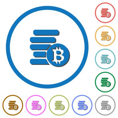 Bitcoins kutsal kişilerin resmi ile gölgeler ve anahatlar