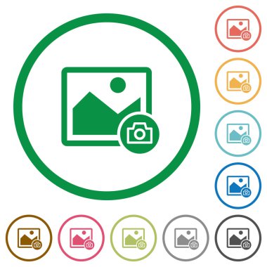 Görüntü düz simgeler anahatları ile kapmak