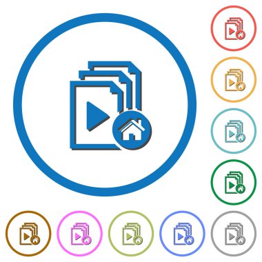 Varsayılan çalma listesi simgeleri gölgeler ve anahatlar