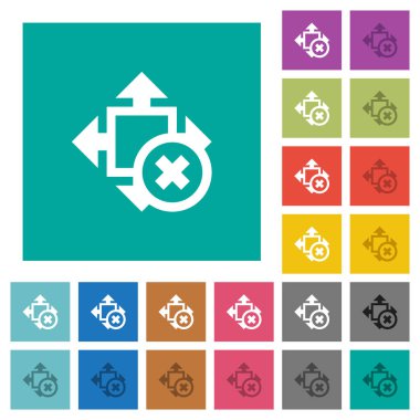 Düz kare boyutu iptal çok renkli simgeler