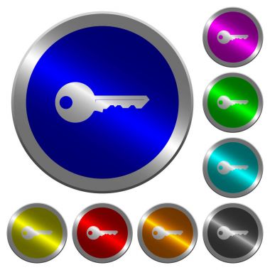 Emniyet anahtar parlak sikke benzeri yuvarlak renkli düğmeler