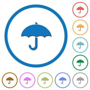 Şemsiye kutsal kişilerin resmi ile gölgeler ve anahatlar