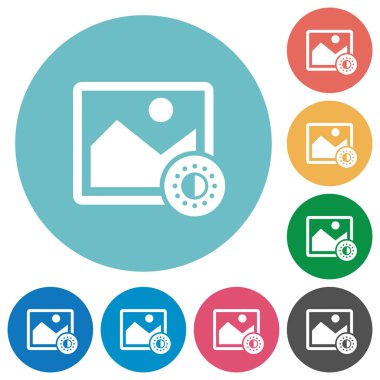 Düz yuvarlak simgeler resim doygunluğunu ayarlama