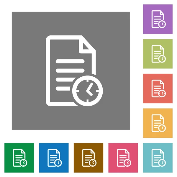 Dernière modification du document time square flat icons — Image vectorielle