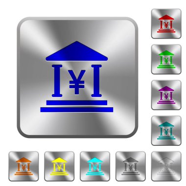 Yen banka office yuvarlak kare çelik düğmeleri