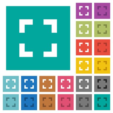 Seçici aracı kare düz çok renkli simgeler