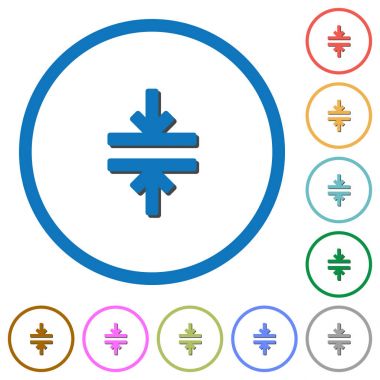 Yatay birleştirme aracı simgelerle gölgeler ve anahatlar