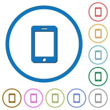 Boş ekran simgeleri gölgeler ve ana hatları ile Smartphone