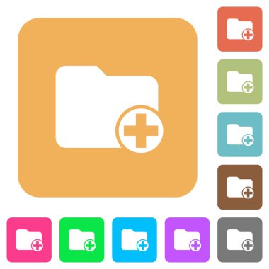 Ekle yeni dizin yuvarlak kare düz simgeler