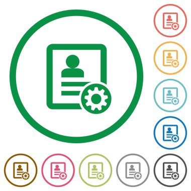 Ayarları düz simgeler anahatları ile ulaşın