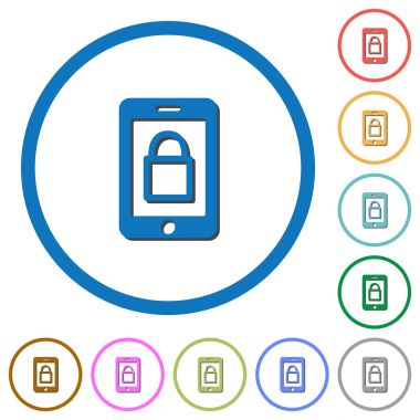 Akıllı telefon kilit kutsal kişilerin resmi ile gölgeler ve anahatlar