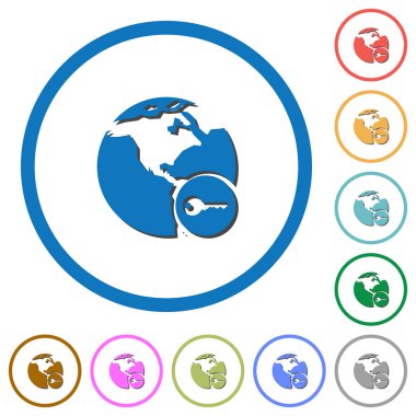 Internet sörf simgeler gölgeler ve anahatları ile güvenli