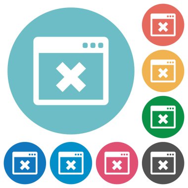 Uygulama iptal düz yuvarlak simgeler