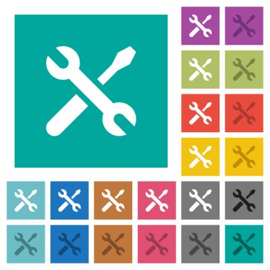 Bakım Meydanı düz çok renkli simgeler