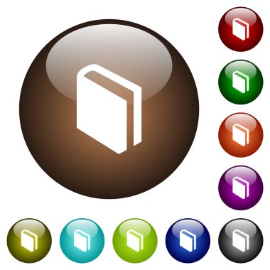 Tek kitap renk cam düğmeleri