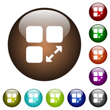 Bileşen renk cam düğmeleri genişletmek