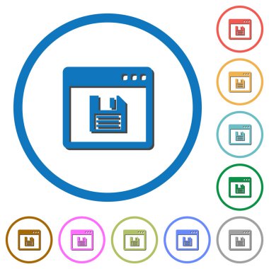 Gölgeler ve ana hatları ile uygulama simgeleri kaydetmek