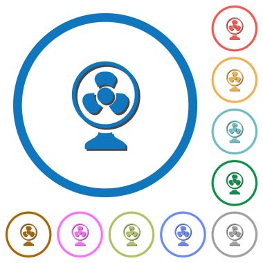 Tablo fan simgelerle gölgeler ve anahatlar