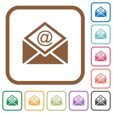 E-posta simgesi basit simgeler ile açık posta