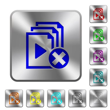 İptal listesi yuvarlatılmış kare çelik düğmeleri