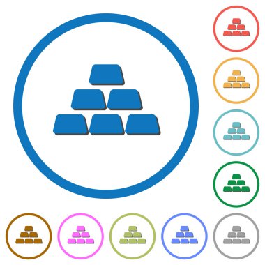 Kutsal kişilerin resmi gölgeler ve anahatları ile yığın altın barlar
