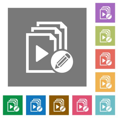 Çalma listesini düzenle kare düz simgeler