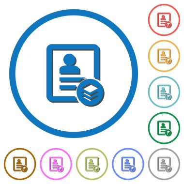 Gölgeler ve anahatları ile birden çok kişiler simgesi