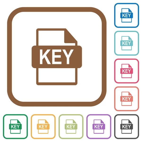 Private key file of SSL certification simple icons — Stock Vector