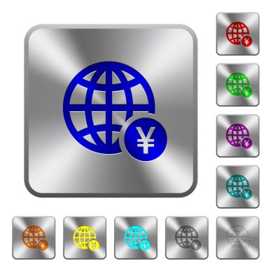 Kare çelik düğmeleri Online Yen ödeme yuvarlak